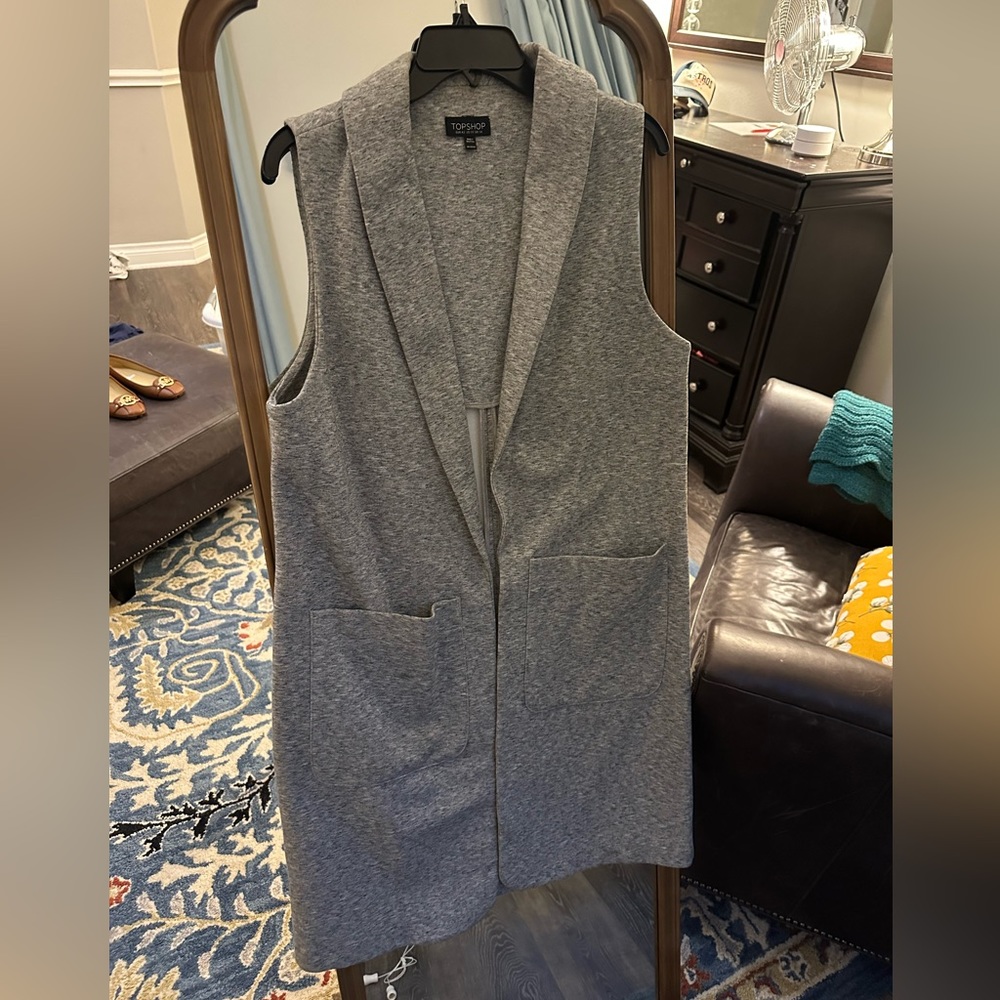 TopShop Long Open Vest